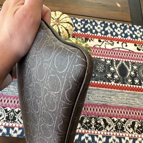 Salvatore Ferragamo Crossbody Messenger, Coated Canvas, Grey and Brown, EUC - Picture 6 of 11